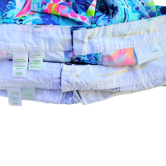 Lilly Pulitzer 2 Pc Lot Tropical Resort Callahan Shorts Set Women Sz 4 - Picture 7 of 10